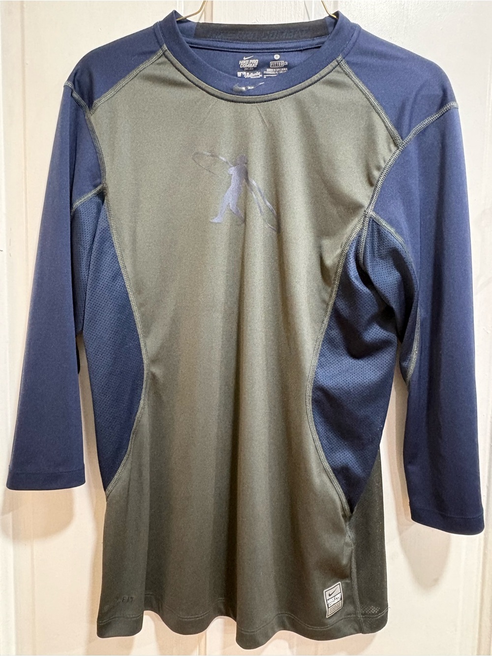 Nike Blue & Gray Dri-Fit Pro Combat Athletic Top